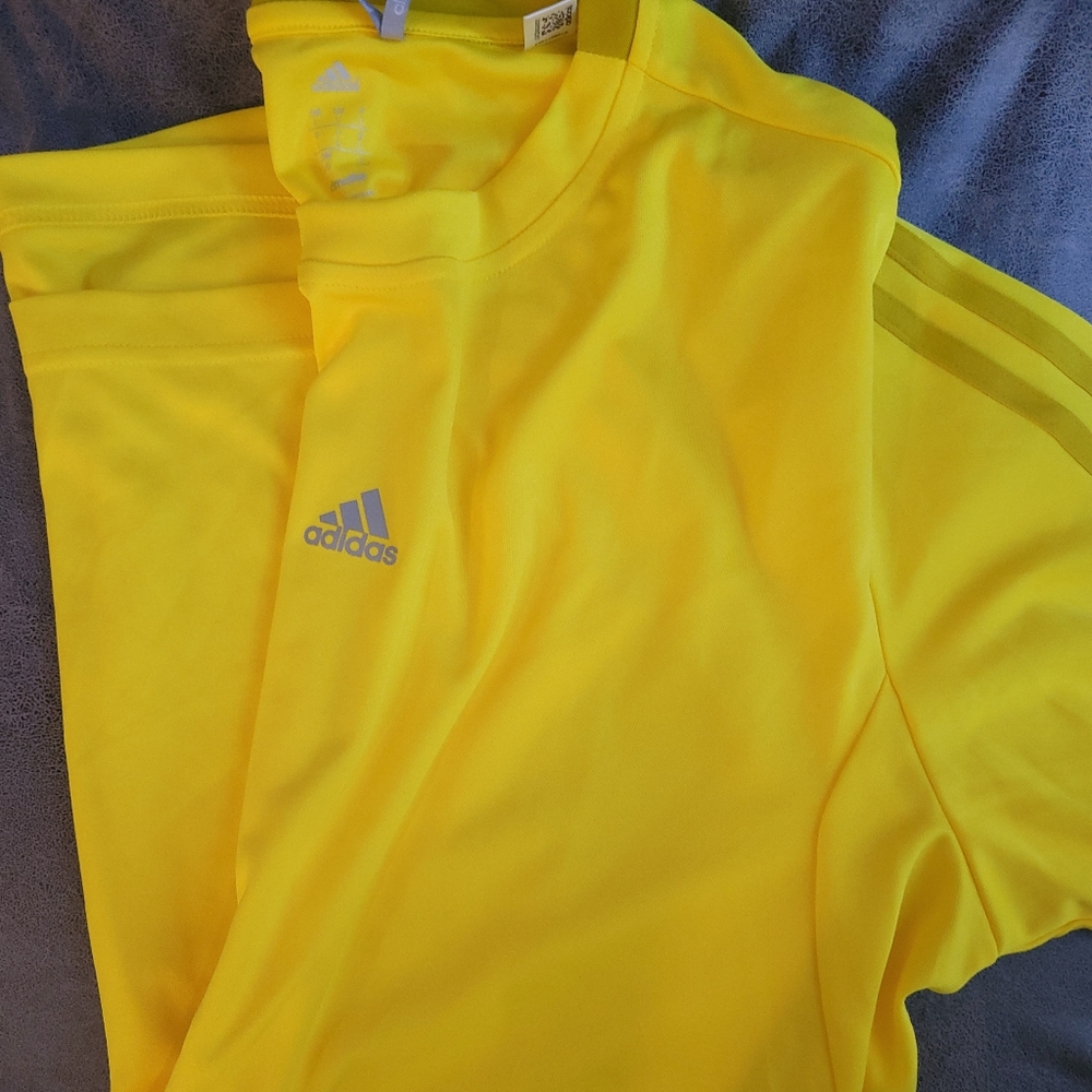 Mens Yellow Adidas Active Shirt